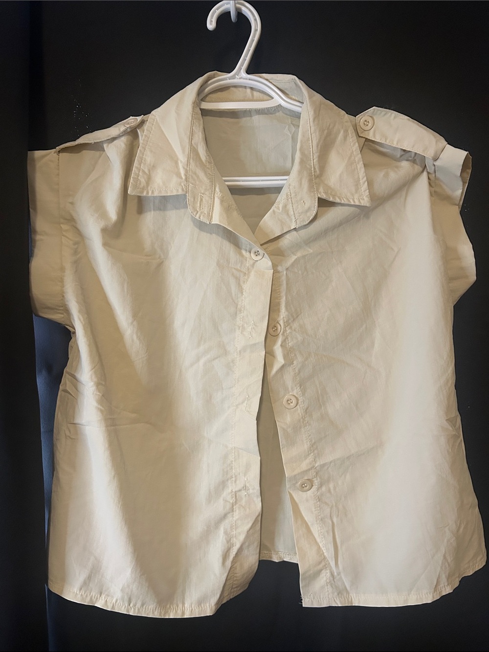 coods bluse and skirt 
Short Sleeve Button-Down Shirt - with maxi cargo skirt
